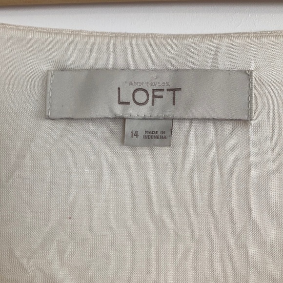 LOFT classic dress camel skirt w/ cream top Size14 - Picture 2 of 3